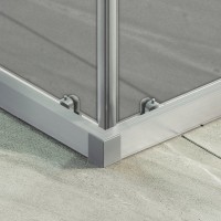 Душевой уголок Maybahglass MGY-1331-5 100х100 см, профиль матовый хром, стекло графит матовый