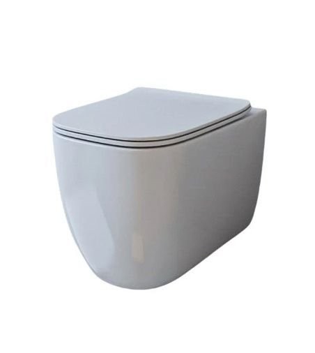 Комплект 3 в 1 Унитаз подвесной Esbano ESUPGARAW + Инсталляция Fram + Кнопка ESINSLM37GW цвет глянцевый белый