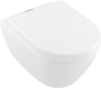 Унитаз подвесной Villeroy & Boch Subway 2.0 5614A101 + Крышка-сиденье Villeroy & Boch Subway 2.0 9M68 S101 с микролифтом, петли хром