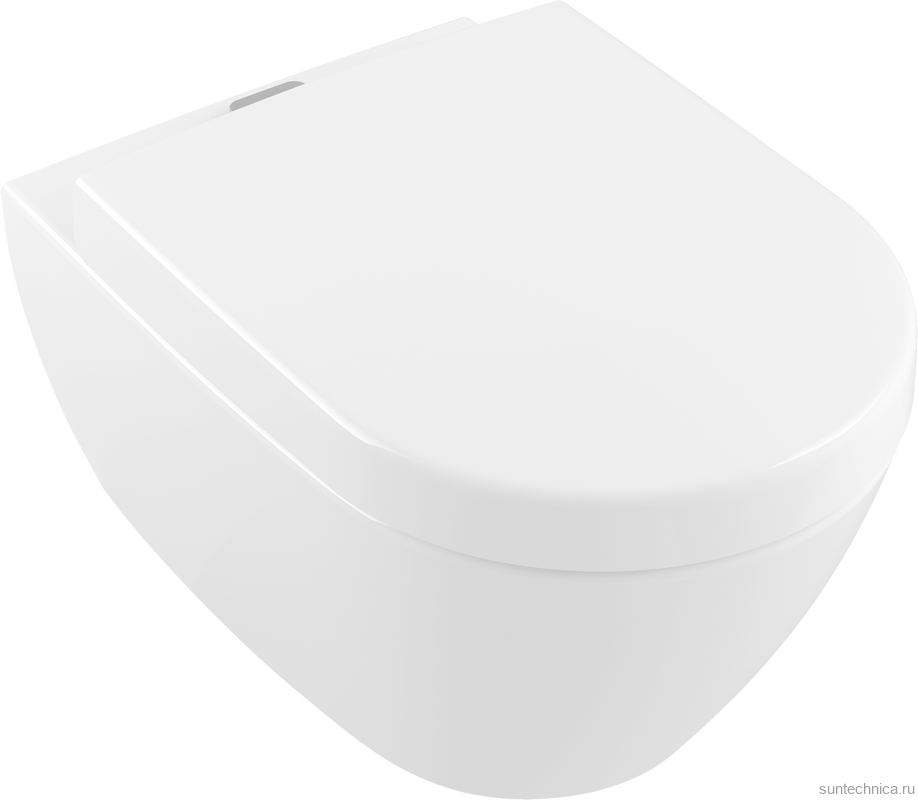 Унитаз подвесной Villeroy & Boch Subway 2.0 5614A101 + Крышка-сиденье Villeroy & Boch Subway 2.0 9M68 S101 с микролифтом, петли хром