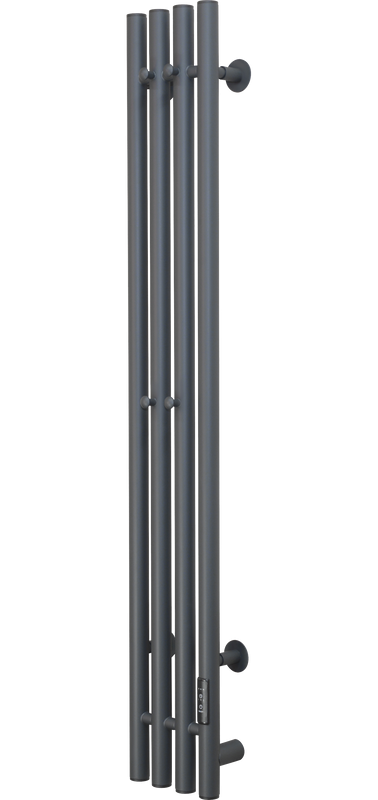 Полотенцесушитель электрический Тругор Вектор Пэк сп 120х15, круглая форма, графит