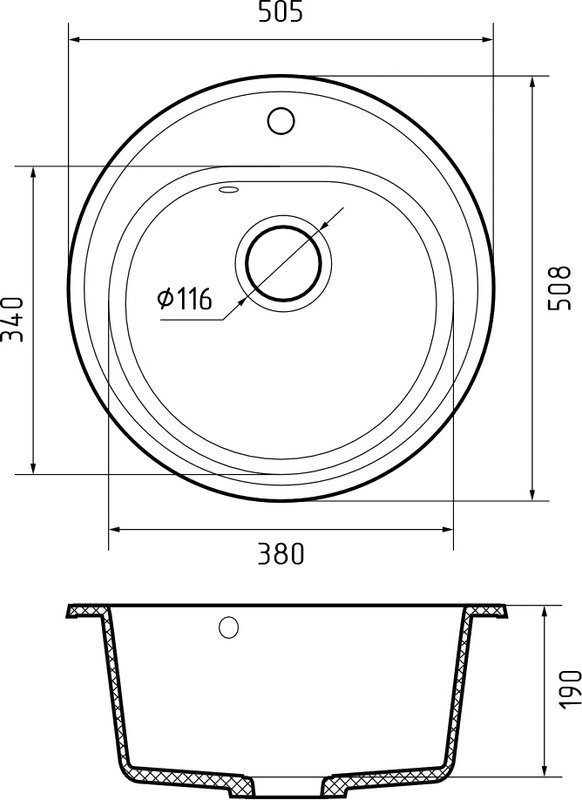 Мойка кухонная GranFest Rondo R-510 кашемир