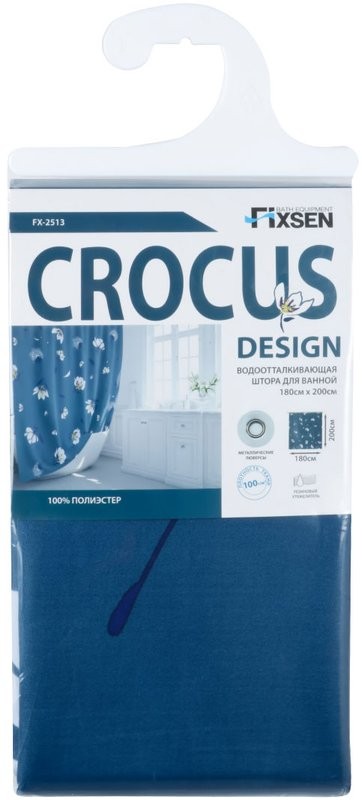 Штора для ванной Fixsen 2500 Crocus FX-2513 180x200