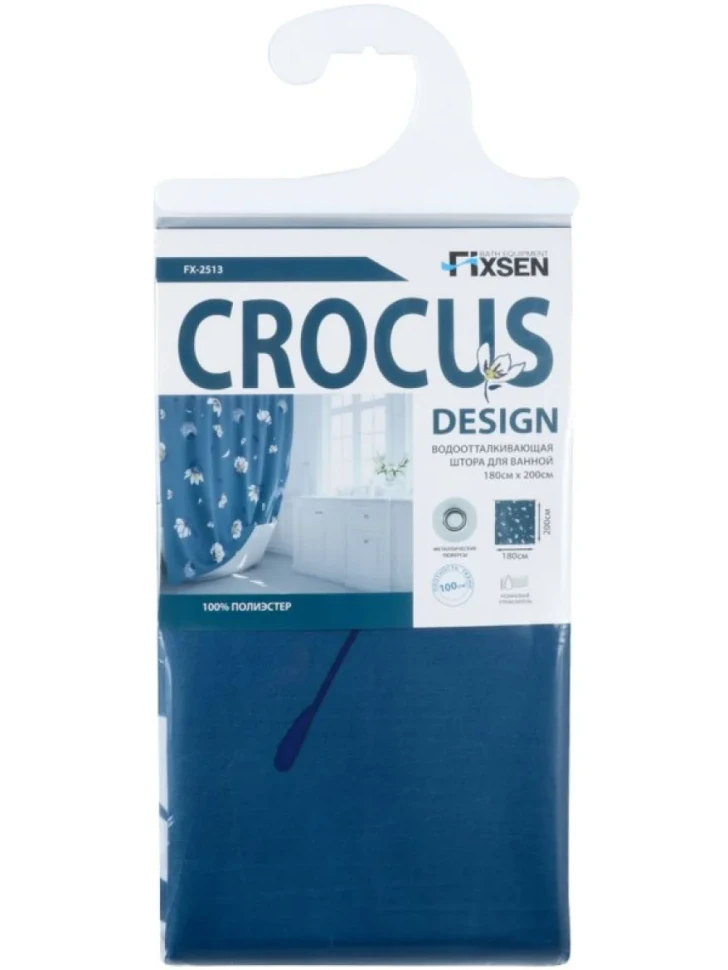 Штора для ванной Fixsen 2500 Crocus FX-2513 180x200