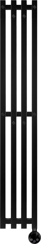 Полотенцесушитель электрический Secado Сандриго 4К 1300/210 130x25 см, подключение справа, матовый черный, I-образный