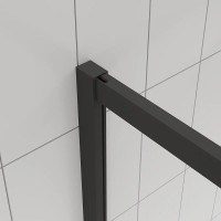 Душевой уголок Veconi Evo 300 B 100х100 см, профиль матовый черный, стекло тонированное матовое