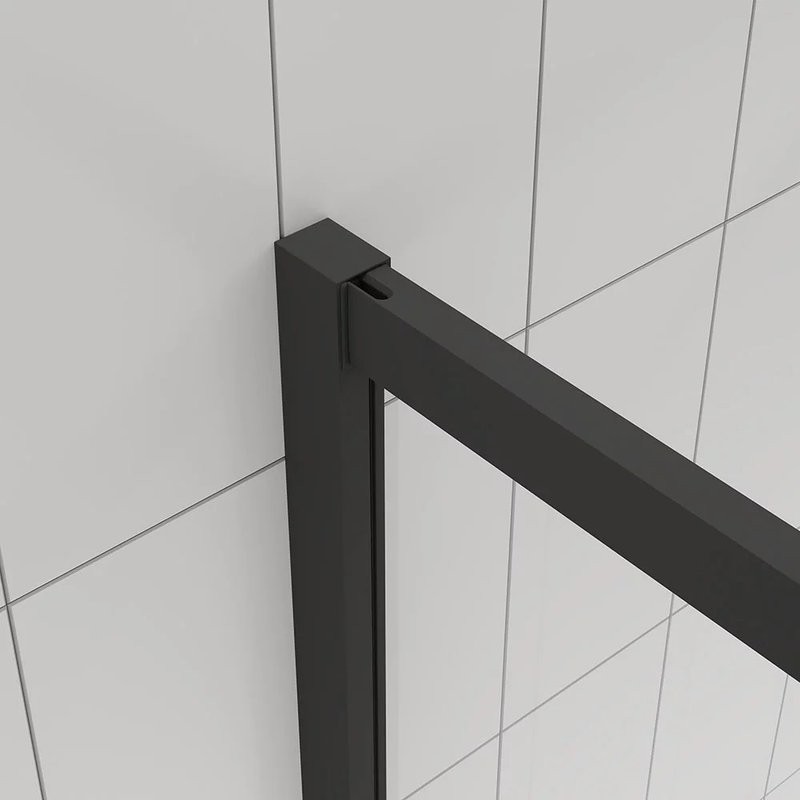 Душевой уголок Veconi Evo 300 B 100х100 см, профиль матовый черный, стекло тонированное матовое