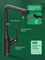 Смеситель для кухни Domaci Римини D569218BK черный