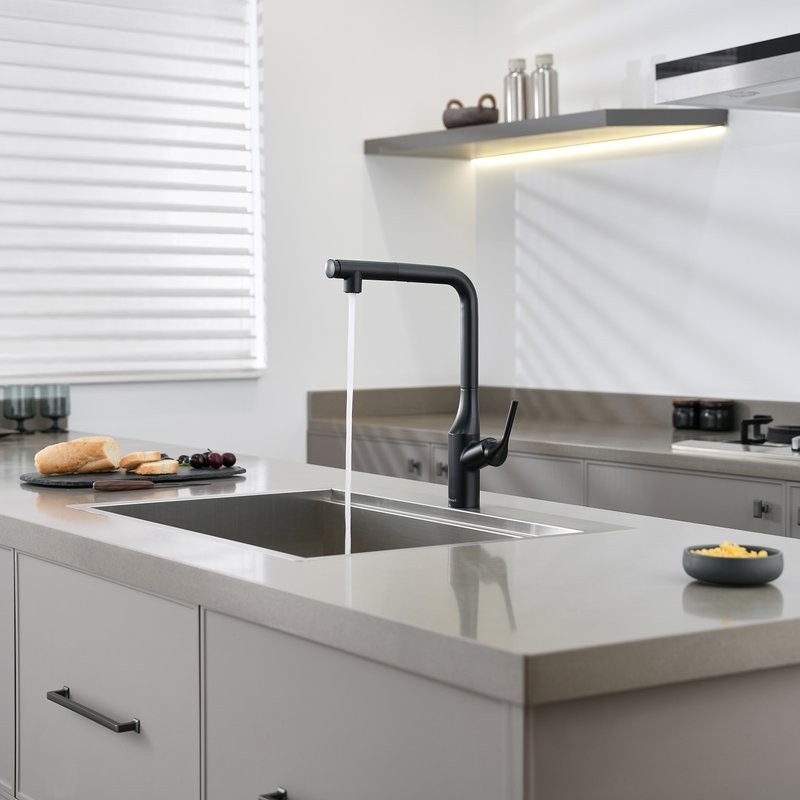 Смеситель для кухни Domaci Римини D569218BK черный