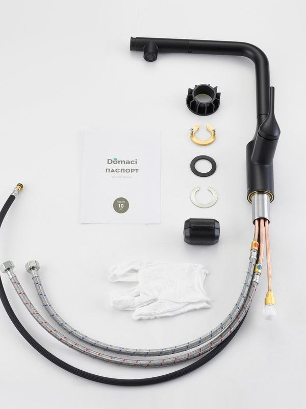 Смеситель для кухни Domaci Римини D569218BK черный