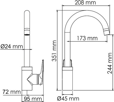 Смеситель для кухни Wasserkraft Aisch 5507