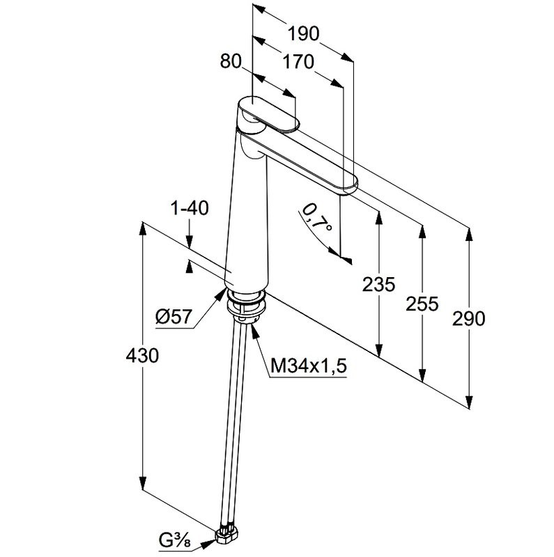 Смеситель для раковины Kludi Kludi-Louva 242860575 хром