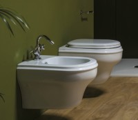 Унитаз подвесной Azzurra Charme 52x42 сиденье с микролифтом, петли золото
