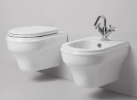 Унитаз подвесной Azzurra Charme 52x42 сиденье с микролифтом, петли золото