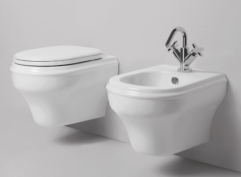 Унитаз подвесной Azzurra Charme 52x42 сиденье с микролифтом, петли золото