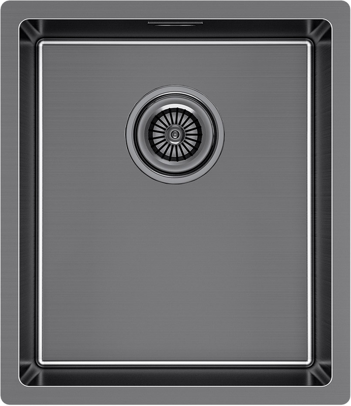 Мойка кухонная Paulmark Lassan LA38-GM вороненая сталь