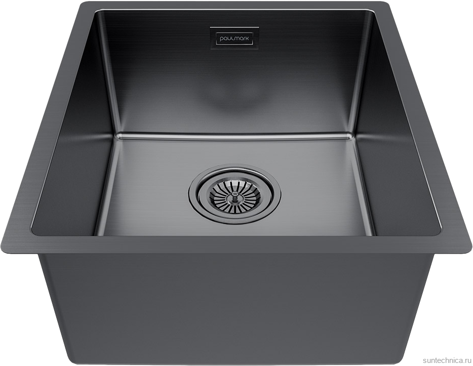 Мойка кухонная Paulmark Lassan LA38-GM вороненая сталь