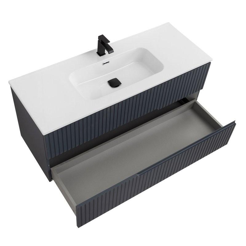 Тумба с раковиной Cezares Duet 120 grafito, раковина Cezares CZR-8095-120