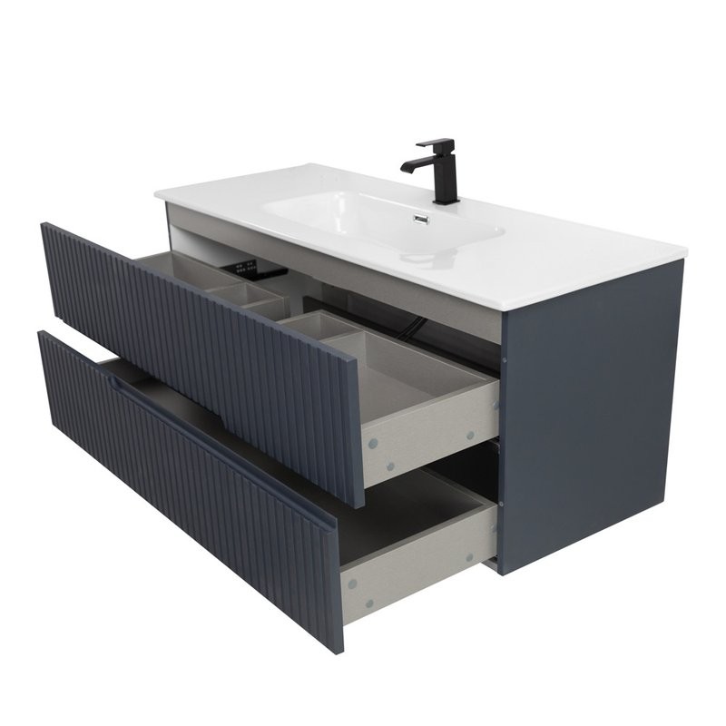 Тумба с раковиной Cezares Duet 120 grafito, раковина Cezares CZR-8095-120