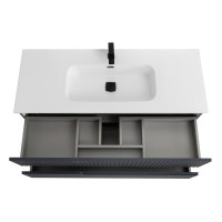 Тумба с раковиной Cezares Duet 120 grafito, раковина Cezares CZR-8095-120