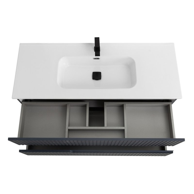 Тумба с раковиной Cezares Duet 120 grafito, раковина Cezares CZR-8095-120