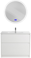 Мебель для ванной комнаты BelBagno Kraft 100 напольная, bianco opaco, раковина BB1000ETL