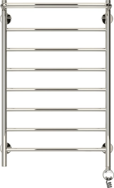 Полотенцесушитель электрический Стилье Формат 20 00520-8050 85x55 см, подключение справа, без покрытия, лесенка, с полкой