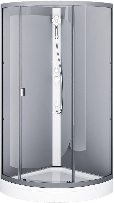 Душевая кабина AM.PM X-Joy W88C-301-090GG без крыши, графит