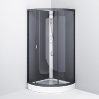 Душевая кабина AM.PM X-Joy W88C-301-090GG без крыши, графит