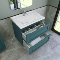 Тумба с раковиной Caprigo Wales 70 изумрудно-бирюзовая Тумба с раковиной Caprigo Wales 70 изумрудно-бирюзовая