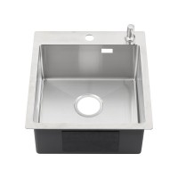 Мойка кухонная Melana ProfLine R44485HK в комплекте с дозатором, сатин