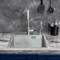 Мойка кухонная Melana ProfLine R44485HK в комплекте с дозатором, сатин