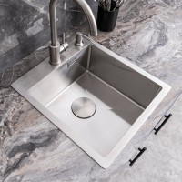 Мойка кухонная Melana ProfLine R44485HK в комплекте с дозатором, сатин