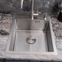 Мойка кухонная Melana ProfLine R44485HK в комплекте с дозатором, сатин