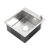 Мойка кухонная Melana ProfLine R44485HK в комплекте с дозатором, сатин