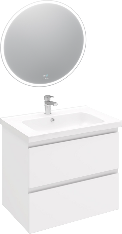 Мебель для ванной комнаты Laparet Electra 70 подвесная, белый глянец