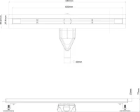 Душевой трап (лоток) Esbano Slim Side 60 cм, матовое золото