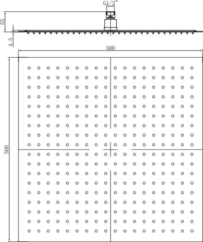 Верхний душ RGW Shower Panels SP-82-50