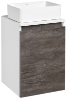 Мебель для ванной комнаты Runo Бари 40 железный камень, раковина Duo 40