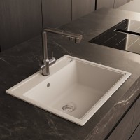 Мойка кухонная Abber Quarz AQ2902W матовая белая Мойка кухонная Abber Quarz AQ2902W матовая белая