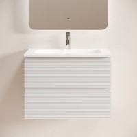 Тумба с раковиной Sancos Folk 70 2я подвесная, bianco, раковина CN7031