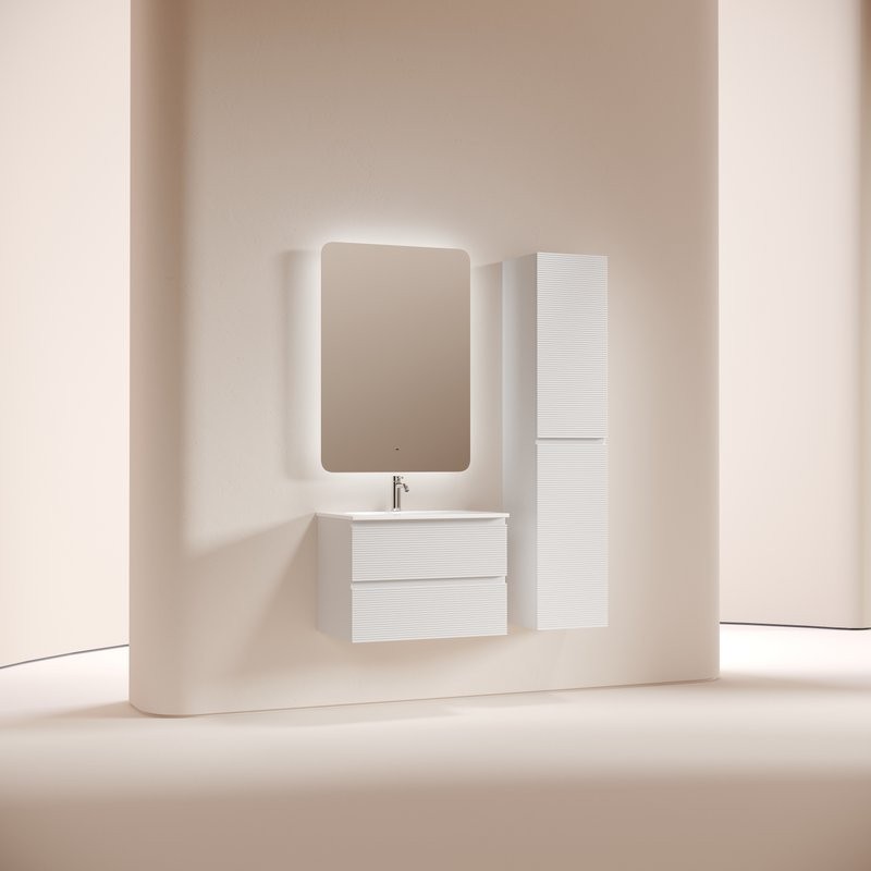 Тумба с раковиной Sancos Folk 70 2я подвесная, bianco, раковина CN7031