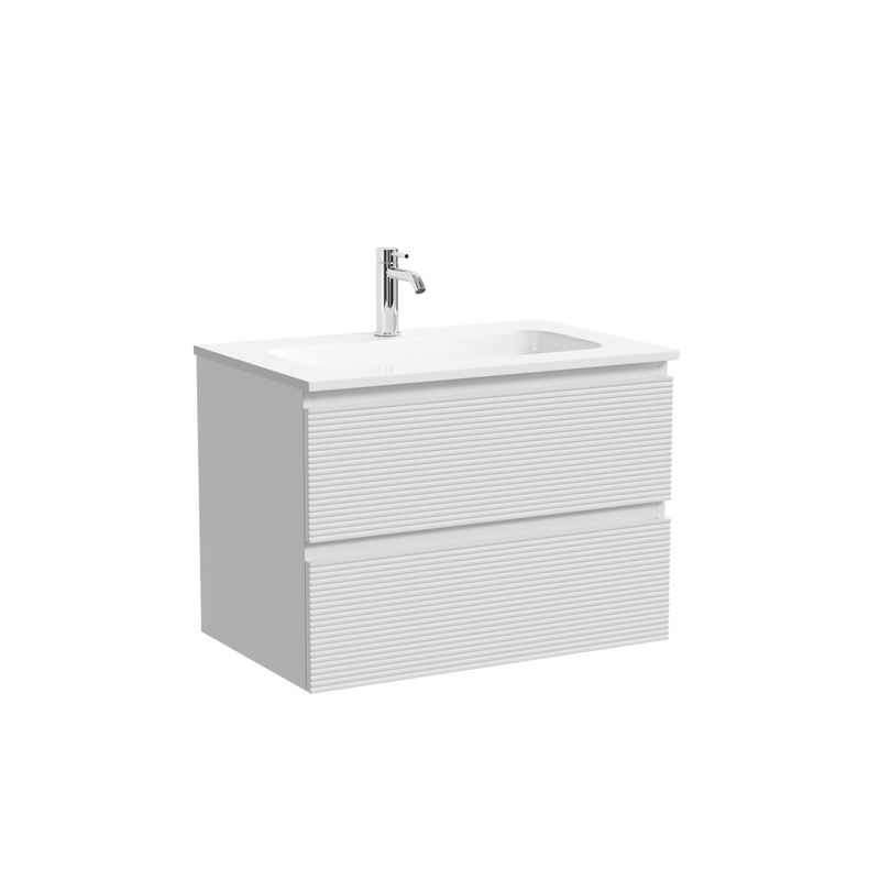 Тумба с раковиной Sancos Folk 70 2я подвесная, bianco, раковина CN7031