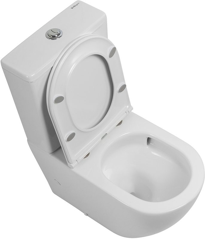Унитаз-компакт напольный BelBagno Sfera-r BB2141CP-TOR безободковый, крышка BB870SC с микролифтом, бачок BB2141T