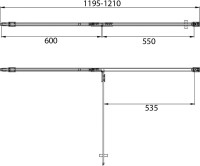 Душевая дверь в нишу Veconi Vianno VN-73B 120 см, профиль черный