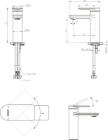 Смеситель для раковины Bravat Eddie F1369402BW-ENG черный Смеситель для раковины Bravat Eddie F1369402BW-ENG черный