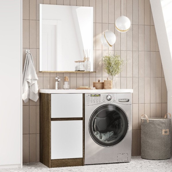 Мебель для ванной комнаты AQUATON Лондри 40 L, дуб кантри, белый