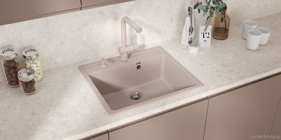 Мойка кухонная Ulgran U-104 -302 песочная