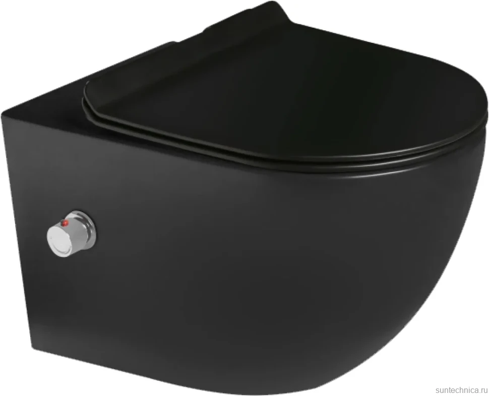 Унитаз подвесной SantiLine SL-5002MB-BD черный матовый