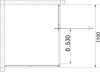 Душевая дверь в нишу Niagara Nova NG-83-11AB 110 см, черная